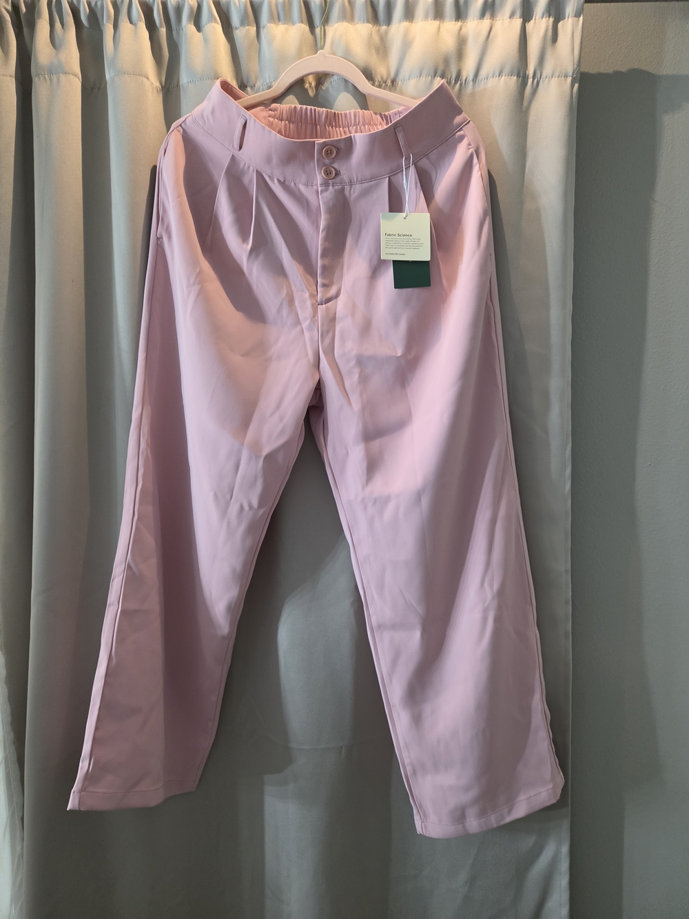 HALARA Blush Pink High-Waist Pleated Pants